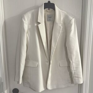 Abercrombie & Fitch XL Woman’s White Pinstripe Blazer